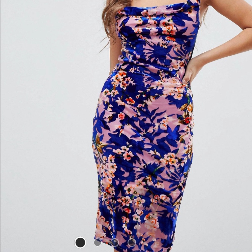 ASOS flower print midi dress
